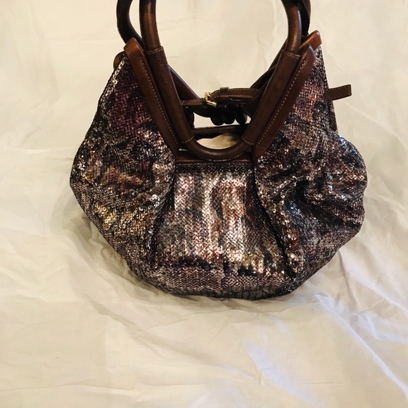 Jimmy Choo Diego Multicolor Python Print Purse - Picture 4 of 8